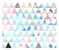 Naklejki Seamless colorful pattern with geometric shapes. 