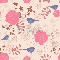 Obrazy i plakaty Floral seamless pattern