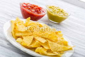 Fototapety Tortilla Chips mit Salsa