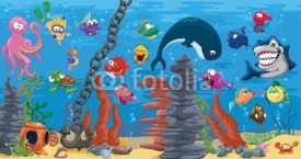Obrazy i plakaty Aquarium with plenty of fish