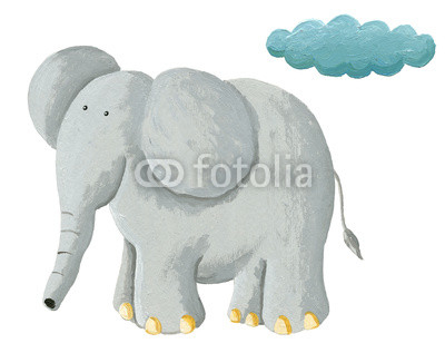 Cute elephant standing