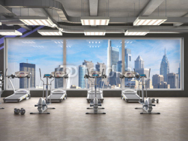 Fototapety gym inside, 3d illustration