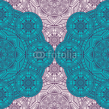Naklejki Ethnic floral seamless pattern