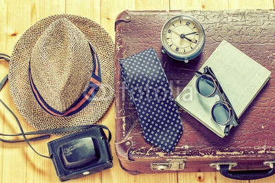 Vintage male travel set