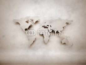 Fototapety Abstract 3d grunge world map