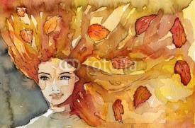 Naklejki jesienny portret