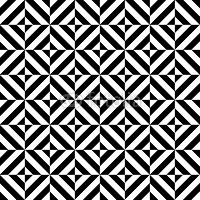 Black and white geometric diamond shape seamless pattern, vector