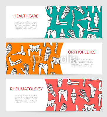 Orthopedics, rheumatology clinic banner template