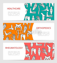 Orthopedics, rheumatology clinic banner template