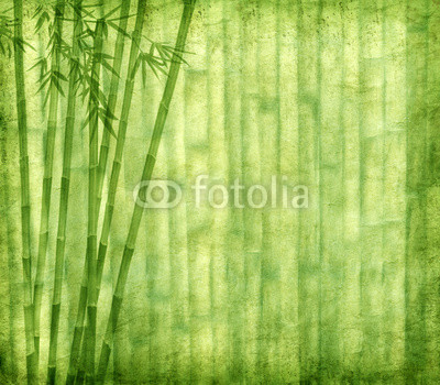 Old paper texture with bamboo.