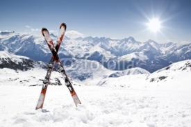Naklejki Pair of cross skis