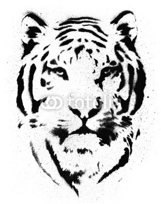 Tiger Stencil Vector