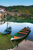 Obrazy i plakaty Boats at Crnojevica river, Montenegro