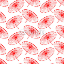 Obrazy i plakaty red Japanese umbrellas