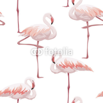 Naklejki Pink flamingo seamless pattern