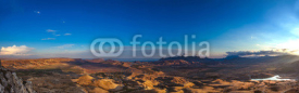 Naklejki Grand panorama of the sky and mountain vally