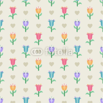 Fototapety Spring flowers pattern
