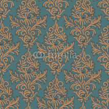 Seamless floral pattern in the style of Damascus