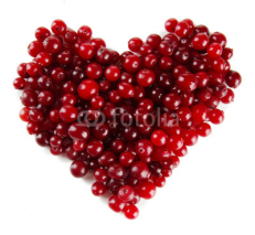 Obrazy i plakaty Ripe red cranberries, isolated on white.