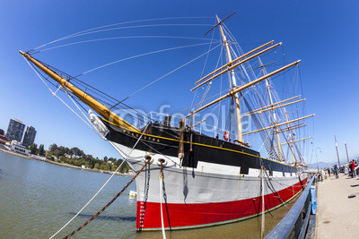 Vintage 1886 sailing ship, Balclutha on public display