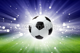 Fototapety Soccer ball, stadium, light
