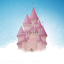 Obrazy i plakaty Vector Illustration of a Cartoon Castle