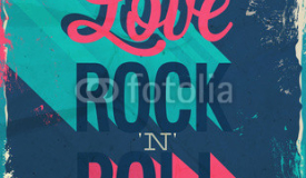 I love rock and roll. Vector illustration.