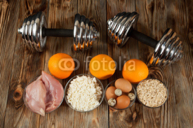 Fototapety Healthy diet, fruits and sport