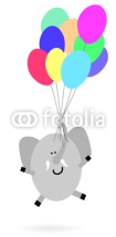 Naklejki Elefant mit Luftballons