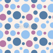 Naklejki Seamless polka dot pattern in retro style.