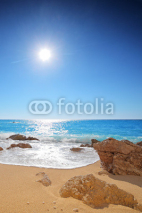 Naklejki Sun and sea on a sandy beach of Porto Katsiki on Lefkada,