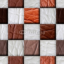 Fototapety leather and jeans patchwork background