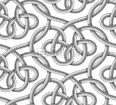 Vector seamless pattern of  braided cable
