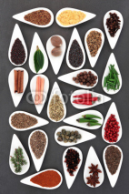 Fototapety Spice and Herb Selection