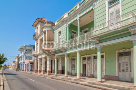 Fototapety Traditional colonial style buildings located on main street