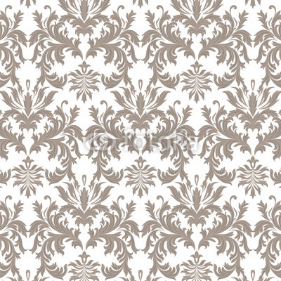 Vector Baroque Vintage floral Damask pattern. Luxury Classic ornament, Royal Victorian texture for wallpapers, textile, fabric. Brown color