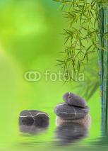 Fototapety décor relaxant zen asiatique : bambou et galets