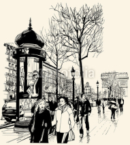 Obrazy i plakaty Paris - avenue des champs-elysees