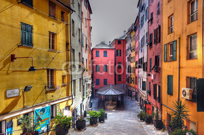 truogoli di santa brigida, genova (hdr)