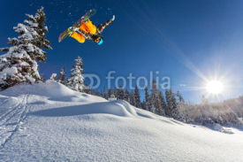Fototapety trick in fresh snow