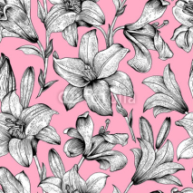 Naklejki Seamless vector floral pattern