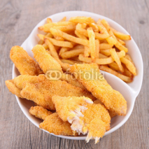 Fototapety fried chicken and french fries