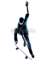 Obrazy i plakaty man skateboarder skateboarding silhouette