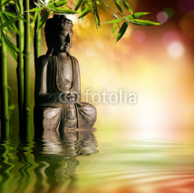 Naklejki spiritual background of Asian culture with buddha