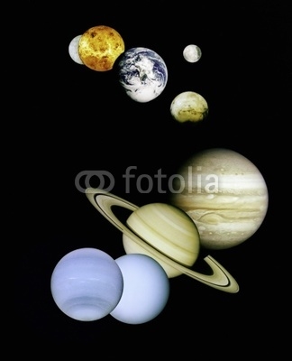 Planets in outer space.