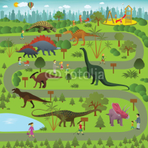 Obrazy i plakaty Dinosaur park