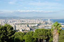 Obrazy i plakaty Панорамный вид на Барселону с горы Монджуик