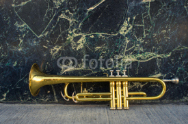 Fototapety Old Trumpet Marble Wall