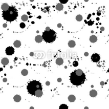 Seamless pattern with splashes, blobs and stains