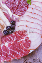 Naklejki meat delicatessen plate